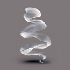 air element as soft spiral breeze shape, glowing white ripple on translucent background