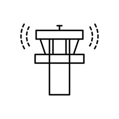 Control plane tower icon line style