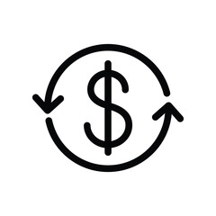 Money back guarantee icon line symbol