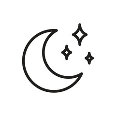 Moon icon line design