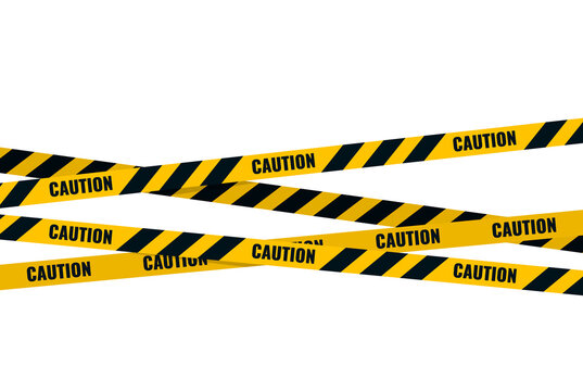 Warning tapes. Yelow and black danger lines. PNG 