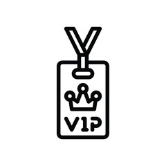 VIP tag line icon symbol