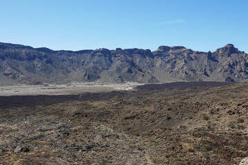 Vulkanlandschaft im Hochland Las Cañadas auf Teneriffa