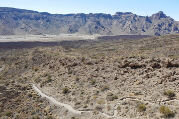 Vulkanlandschaft im Hochland Las Cañadas auf Teneriffa