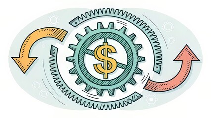 Remote Worker with Coffee and Laptop in a Focused Home Setup