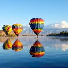 Fototapeta premium Hot air balloons in the sky 