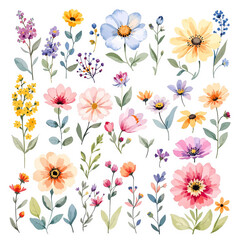 Spring floral Watercolor background
