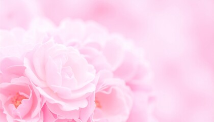 Naklejka premium Soft Pink Rose Bouquet: A Gentle Floral Abstraction