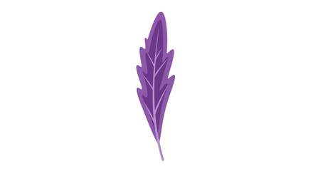 Purple Decorative Leaf Vector – Stylized Botanical Illustration
