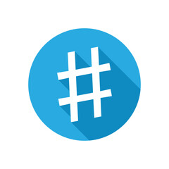 Hashtags icon flat tweet vector social media community sign