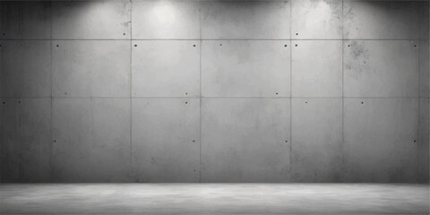Concrete wall and floor in dark grunge interior with textured grey surface