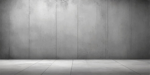 Empty concrete room with textured wall and floor