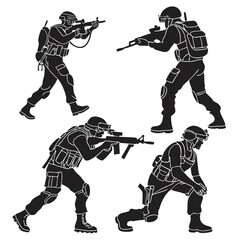 Collection Of Black Tribal Sea Animal Icons Turt