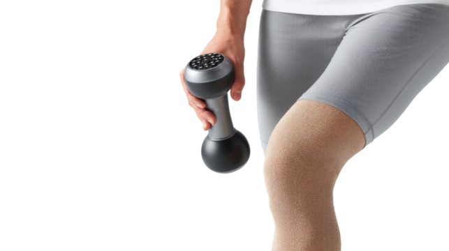 Strength training exercise with dumbbell home gym fitness lifestyle isolated on transparent background, png