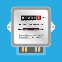 Electric Meter Power Meter illustration vector