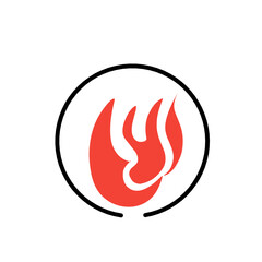 Fire Logo vector icon
