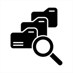 Document Tracking Glyph Icon Vector Illustration