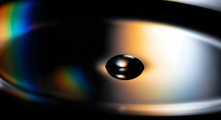 Lens Flare, Abstract Bokeh Lights. Leaking Reflection of a Glass, Crystal, Defocused Shining Colorful rainbow Light Leaks, Rays on Black Background