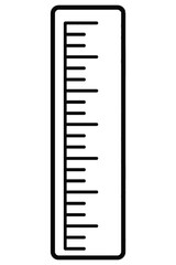 Minimalist Vector Icon of a Ruler and Measurement Tool