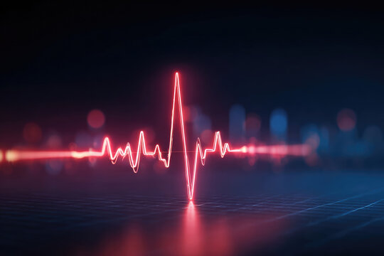Heart pulse and heartbeat. heartbeat lone, cardiogram. beautiful healthcare, medical background. modern simple design for medical apps, websites and hospital - Powered by Adobe
