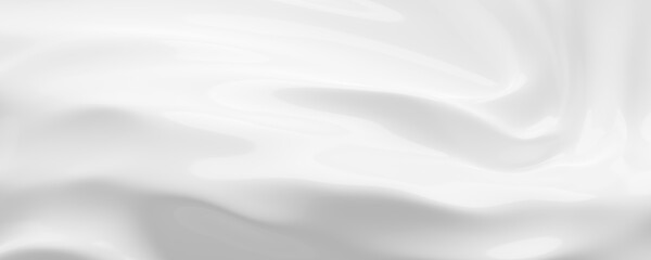 White cosmetic cream background with copy space 3D render