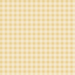 Gingham check plaid pattern in soft yellow for tablecloth, gift paper, napkin, blanket, scarf. Seamless light monochrome small vichy tartan check for modern spring summer fashion textile print.