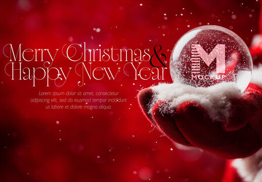 Holiday Logo Globe Mockup