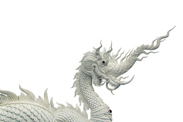 naga big kind snake on white background 
