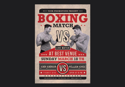 Boxing Match Flyer
