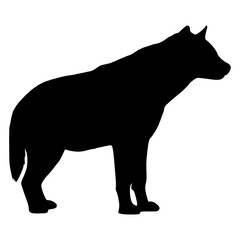 Vector Silhouette Of A Hyena.