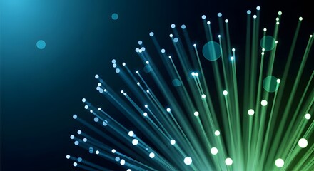 High quality photo of defocused image of fiber optics lights abstract background