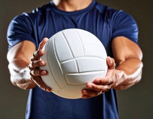バレーボールを持つ男性