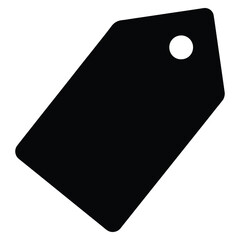 Isolated black price tag or product label with a rounded corner for online shopping or retail promotion marketing visuals