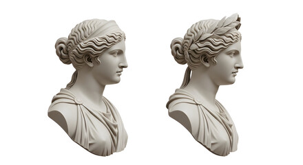 Obraz premium Elegant Greek Goddess Bust Sculptures Home Decor