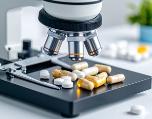 Microscopic examination of various pills and capsules