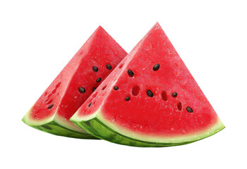 Refreshing watermelon slices summer picnic food outdoors isolated on transparent background, png