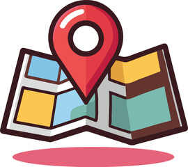 Gps navigator with map vector