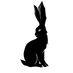 silhouette of rabbit