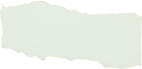 Torn light green paper texture isolated on white transparent png background for creative designs and backgrounds