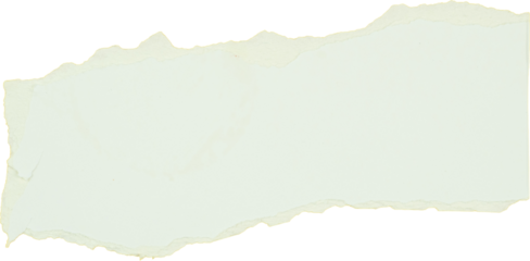 Hand Torn light green paper texture isolated on white background for creative design and stationery applications