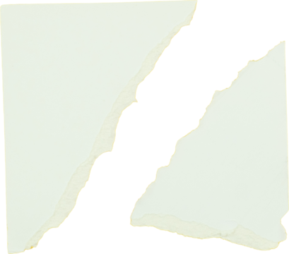 Hand Torn pieces of light blue paper textured background for creative designs and craft projects isolated on white transparent png background