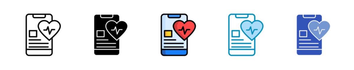 Healthcare App  Icon Set Multiple Style Collection