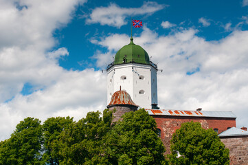 Ancient Vyborg fortress in Vyborg town, Leningrad region, Russia