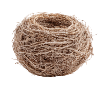 Crafting a natural nest unique fiber creation for home isolated on transparent background, png