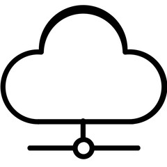 Cloud Computing Icon in Line Style

