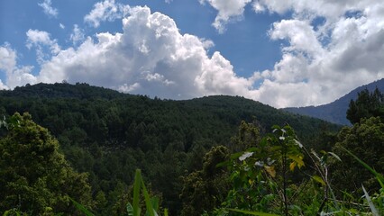 Fototapeta premium clouds over the mountains
