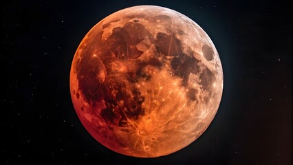 Stunning Blood Moon Close-Up – High-Resolution Lunar Eclipse Photography