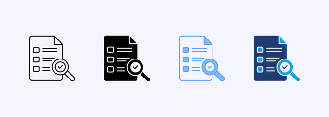Indexing Icon Set Multiple Style Collection