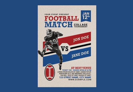 American Football Match Flyer