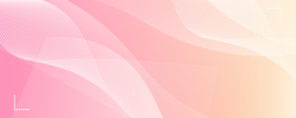 Minimalist banner background  pastel  pink  and yellow color gradients. Geometric and abstract backgrounds.
